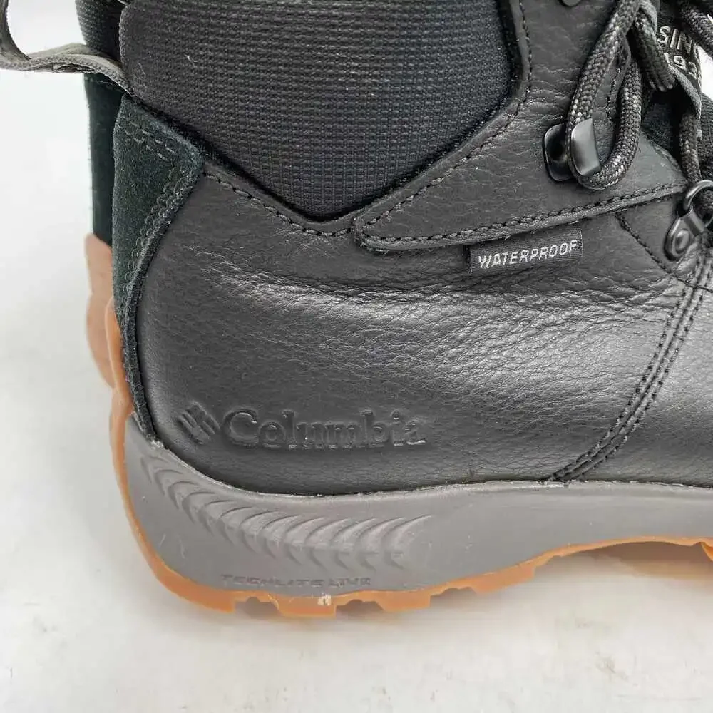 Columbia Black Leather Lace-Up Waterproof Ankle Boota | Men’s 7